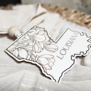 Louisiana Ornament | Handcrafted | Wooden | Custom | State