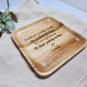 Engraved Father’s Day Valet Bowl – 6” Key & Pocket Catchall Tray