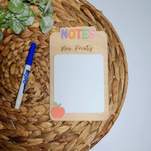 Personalized Sticky Note or Whiteboard Holder – Custom Engraved Desk Organizer