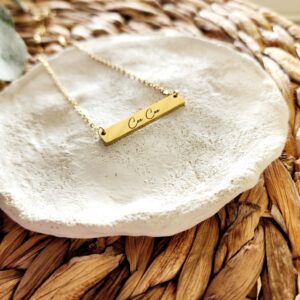 Custom Engraved Bar Necklace