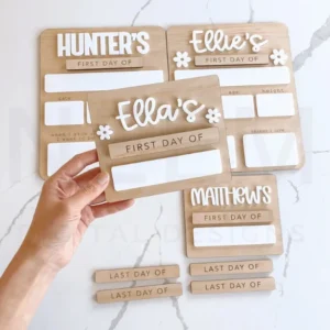 Personalized Interchangeable First Day/Last Day of School Sign