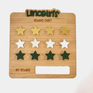 Personalized Acrylic Reward Chart – Removable Stars Edition